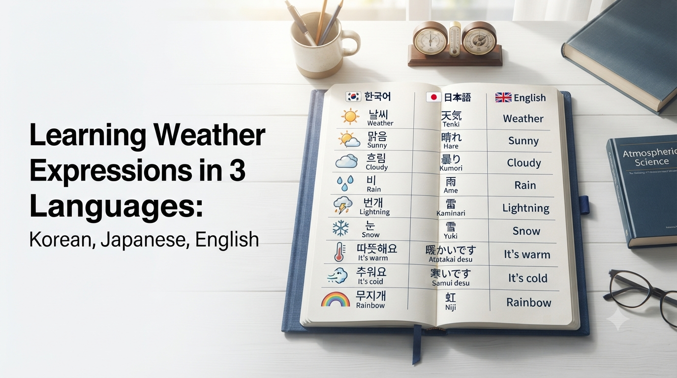 3개 국어로 날씨(Weather) 표현 배우기