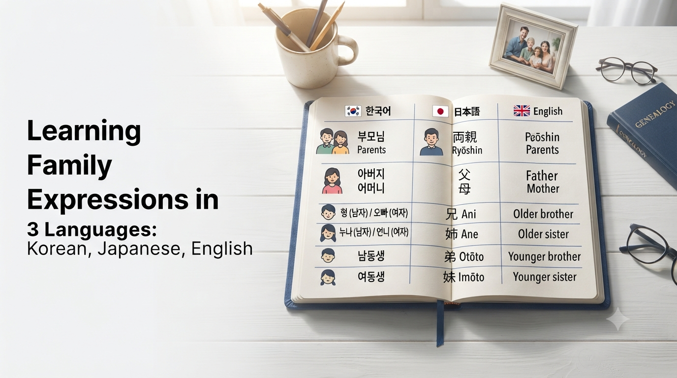 3개 국어로 가족(Family) 표현 배우기